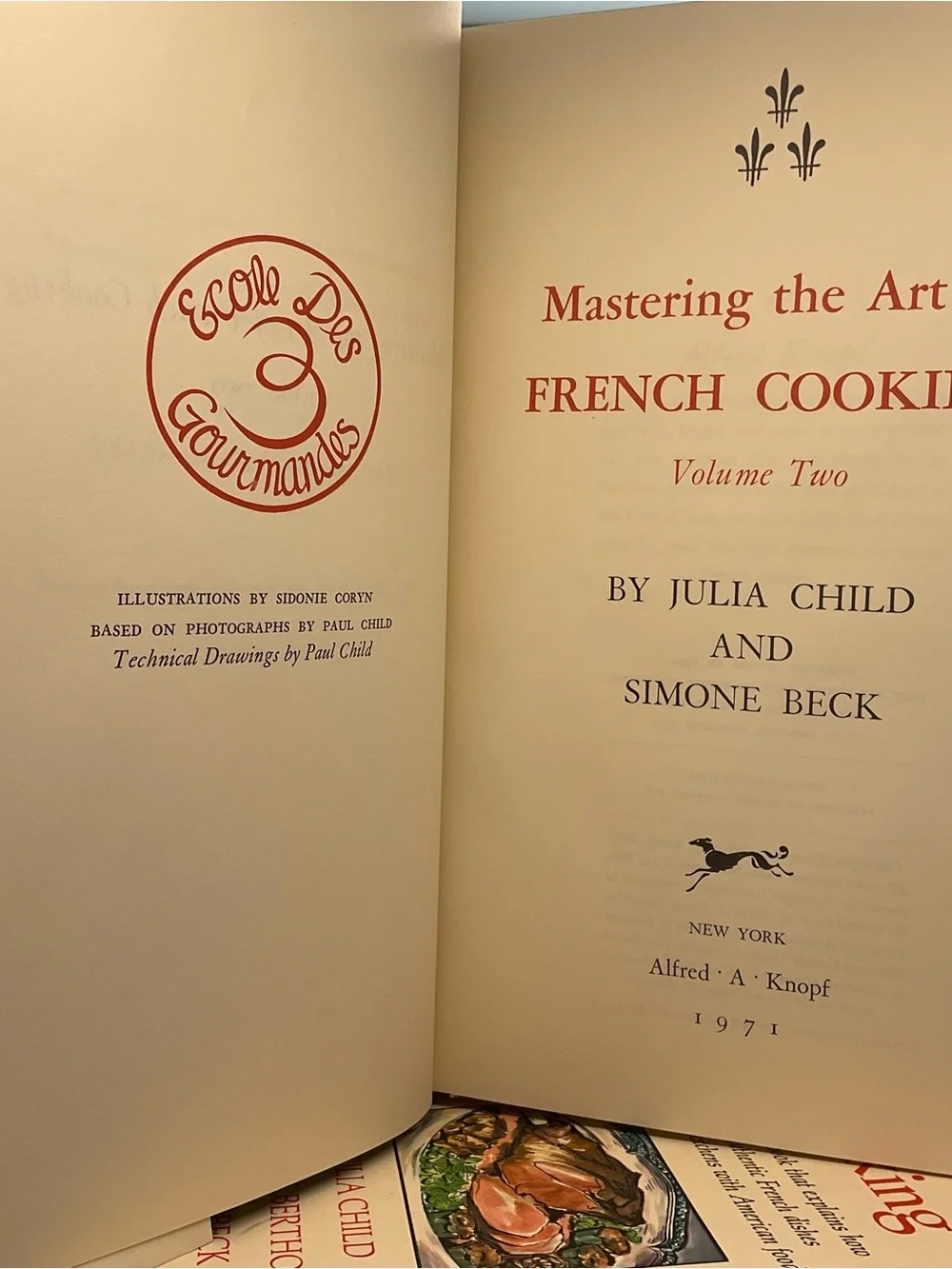 Julia Child Mastering The Art Of French Cooking Vol 1 & 2 Box Set Hardcover